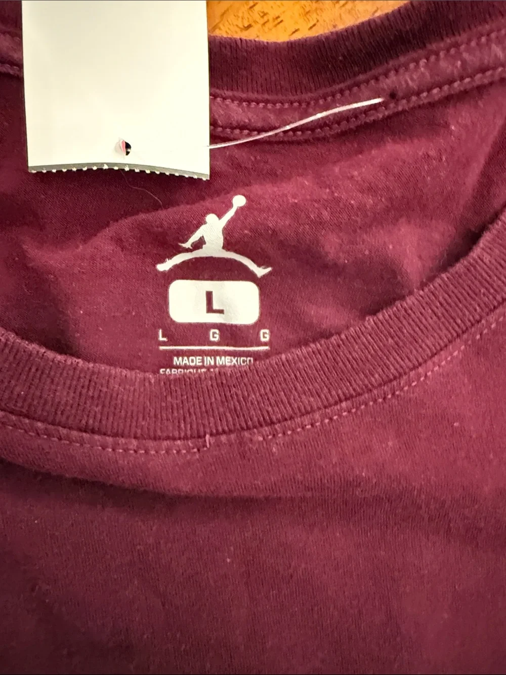 Jordan Men's Burgundy 'TWO 3' Graphic Tee Large